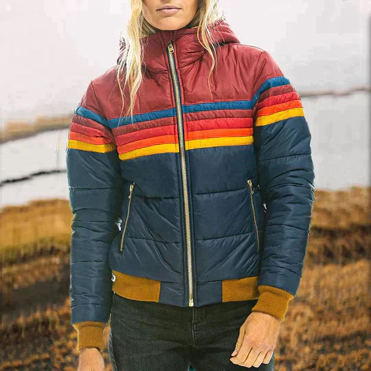 Effie™ - Retro-parka med hætte af kunstpels til kvinder