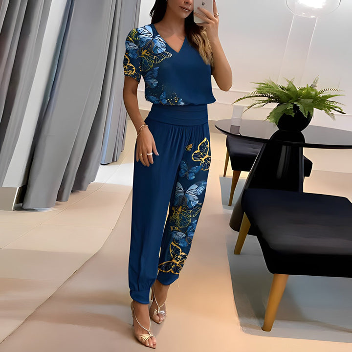 Genevieve | Bluse og buksets med mavebedeckning