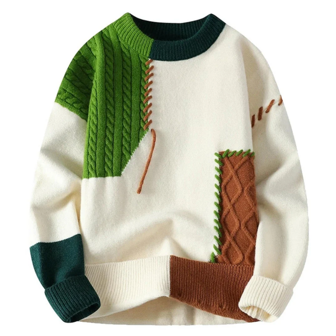 Brunetta™ - Patchwork Pullover med Unik Komfort