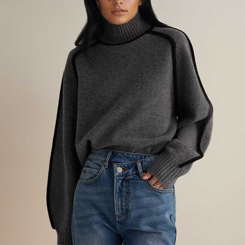 Emilie | Blød turtleneck striktrøje